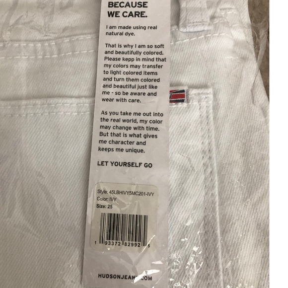 Hudson Natalie Jeans Mid Rise Super Skinny Ankle Denim Ivy White NWT Size 25 - Picture 5 of 8